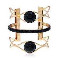 Zinc Alloy Cuff Bangle, with Acrylic, plated, for woman .4 Inch 