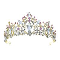 Bridal Tiaras, Zinc Alloy, with Crystal, plated, for woman & with rhinestone 300,70mm 