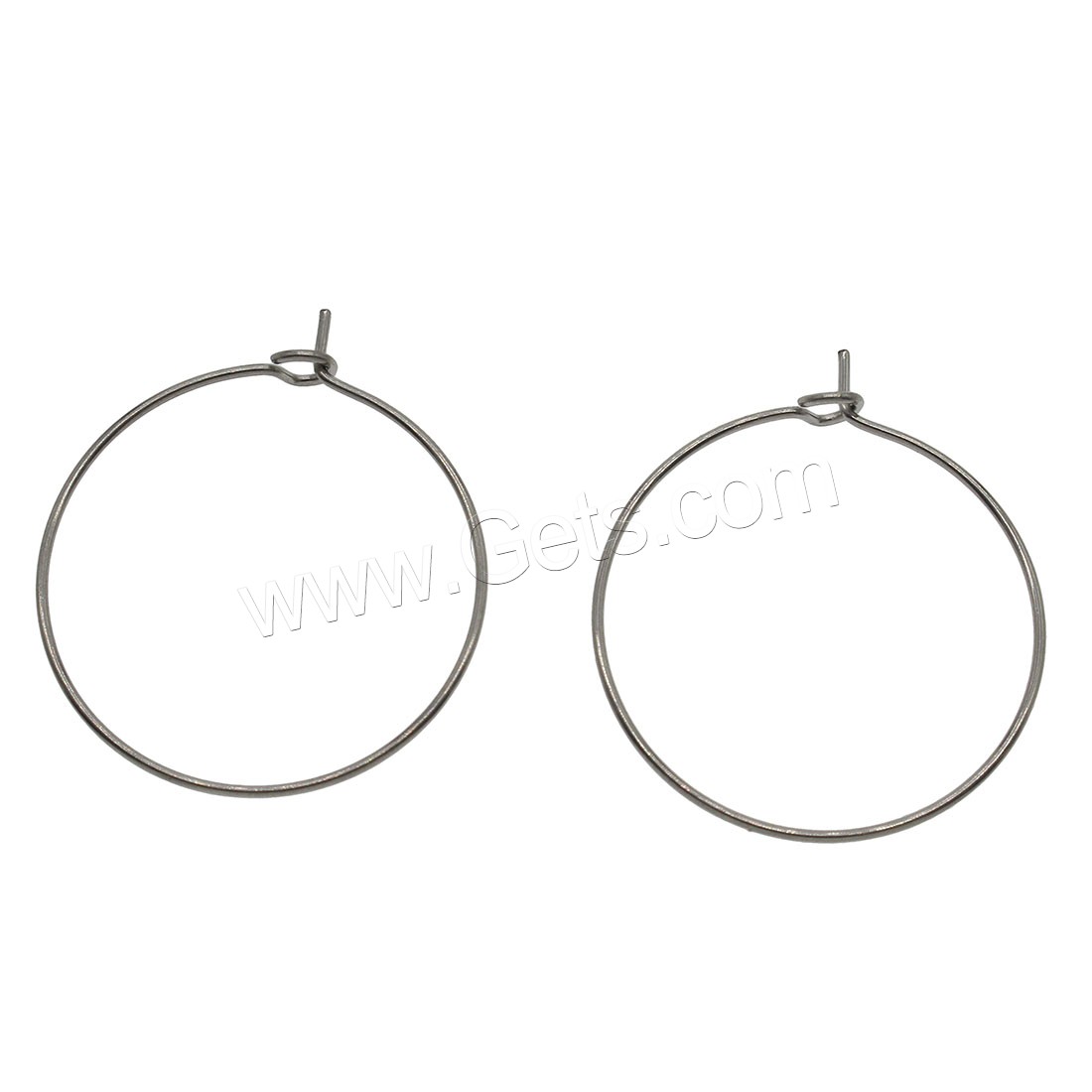 Stainless Steel Hoop Earring Component, Donut, different size for choice, original color, Hole:Approx 2mm, Sold By PC