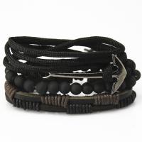 Fashion Zinc Alloy Bracelets, with Nylon Cord, plated, Unisex Approx 7.5 Inch 