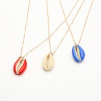 Shell Zinc Alloy Necklace, with Shell, gold color plated, three layers & for woman Approx 16.54 Inch, Approx 19.68 Inch 