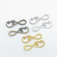 Zinc Alloy Charm Connector, Infinity, plated, 1/1 loop Approx 6mm 