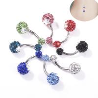 316 Stainless Steel Belly Ring, Round, plated, Unisex 10*8*5*1.6mm 