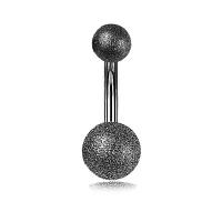 Stainless Steel Belly Ring, Round, for woman & frosted 10*8*5*1.6mm 
