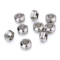 Stainless Steel Spacer Bead, Round, 5 pieces & large hole, 11mm Approx 6mm 
