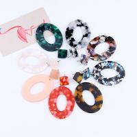 Acrylic Drop Earring, Geometrical Pattern, fashion jewelry & for woman 