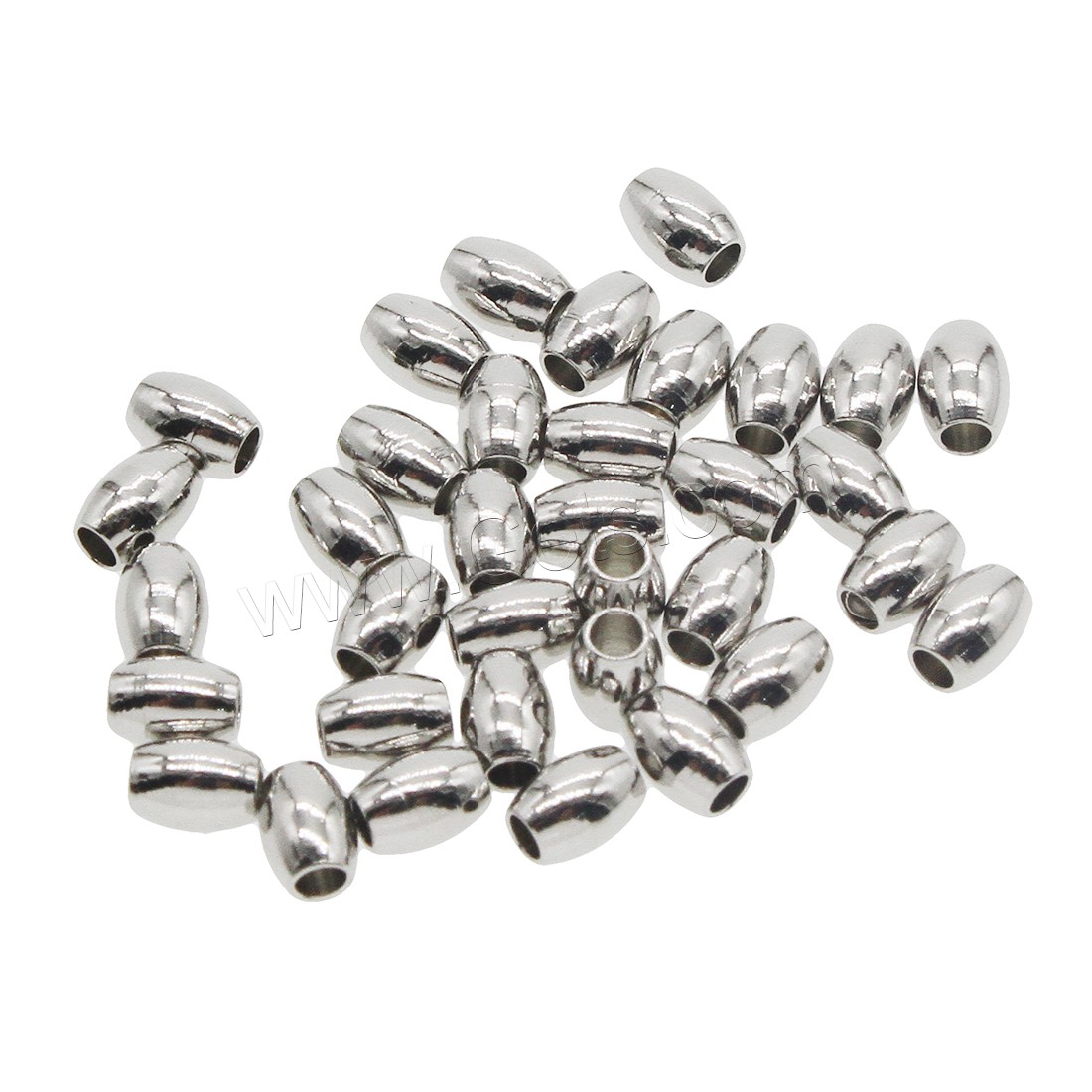 Stainless Steel Beads, Drum, different size for choice, original color, Sold By PC