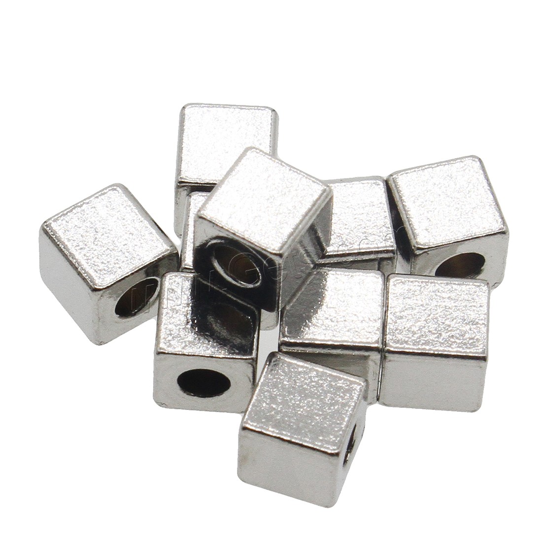 Stainless Steel Beads,  Square, different size for choice, original color, Sold By PC