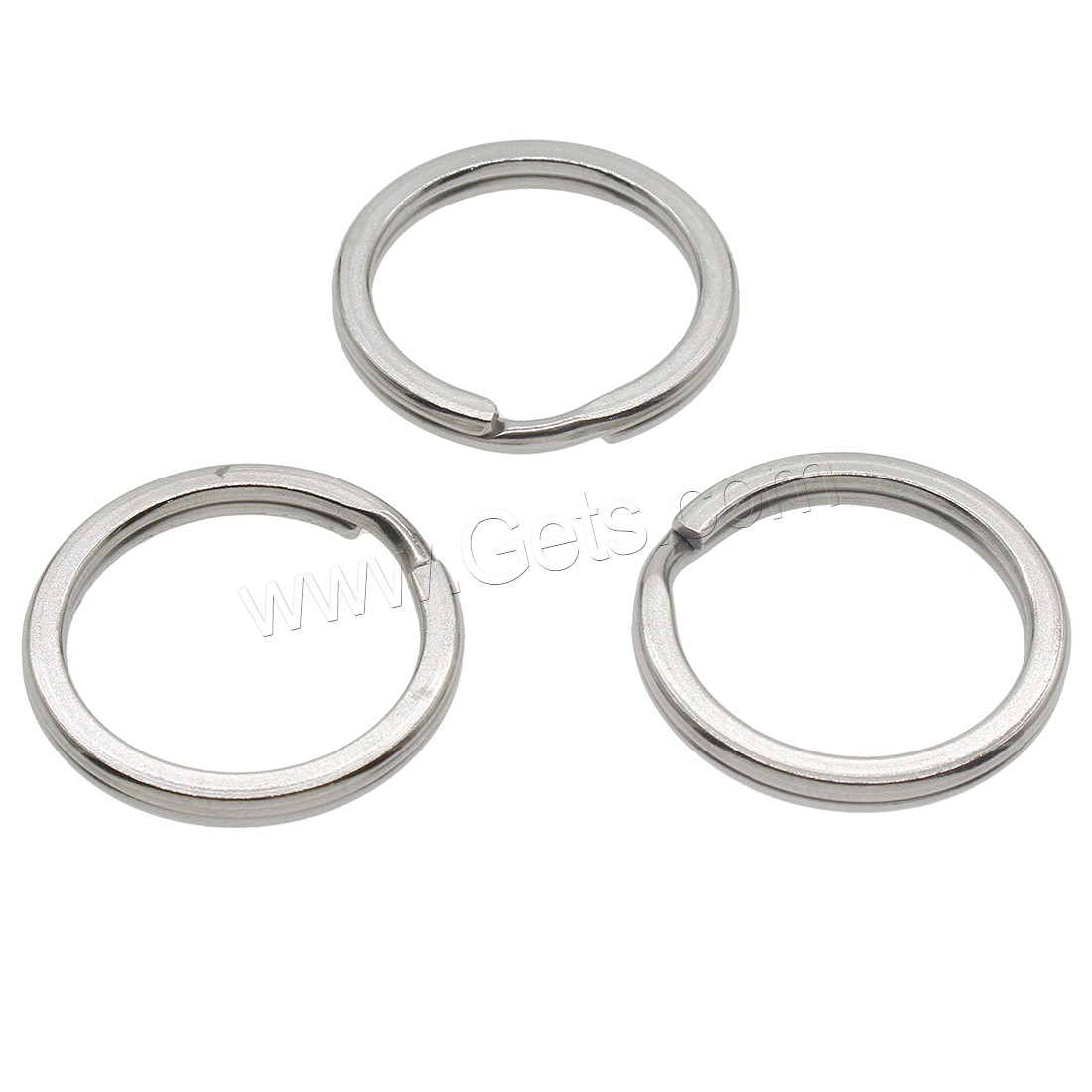 Stainless Steel Keychain Cable Ring, Donut, original color, Sold By PC