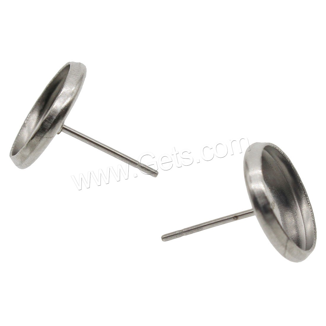 Stainless Steel Earring Stud Component, different size for choice, original color, Sold By PC