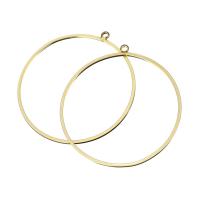 Brass Hoop Earring Components, gold Approx 2mm 