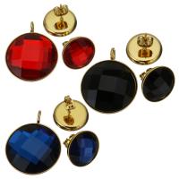 Parures de bijoux en acier inoxydable, Boucle d’oreille stud & pendentif, avec cristal, pour femme, plus de couleurs à choisir 16mm Environ 3.5mm, Vendu par fixé