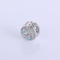 Cubic Zirconia Micro Pave Brass Beads, plated, micro pave cubic zirconia 11*11mm 