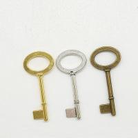Zinklegierung Schlüssel Anhänger, plattiert, keine, 33x15x1.8mm, Bohrung:ca. 6mm, 100PCs/Tasche, verkauft von Tasche