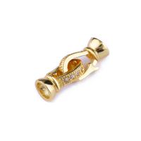 Brass Snap Clasp, plated, with rhinestone 20*11mm 