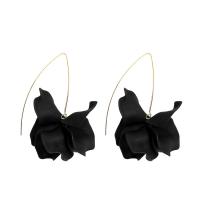 Harz Zinklegierung Ohrring, mit Harz, Blume, plattiert, für Frau, keine, 65x40mm, verkauft von Paar