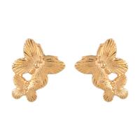 Zinc Alloy Drop Earring, Butterfly, plated, for woman, golden 