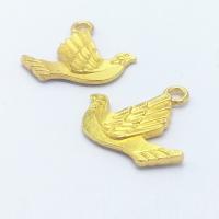 Zinc Alloy Animal Pendants, Bird, gold color plated Approx 2mm 