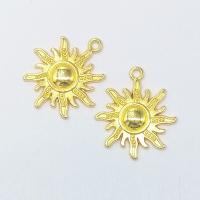 Zinc Alloy Jewelry Pendants, Sun, gold color plated Approx 1mm 