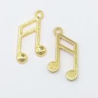 Zinc Alloy Hollow Pendants, Music Note, gold color plated Approx 1mm 