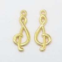 Zinc Alloy Hollow Pendants, Music Note, gold color plated Approx 1mm 