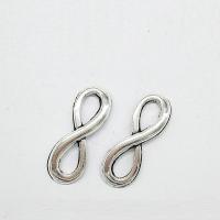 Zinc Alloy Charm Connector, Infinity, antique silver color plated, 1/1 loop Approx 6mm 