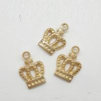 Zinc Alloy Crown Pendants, gold color plated, hollow Approx 2mm 