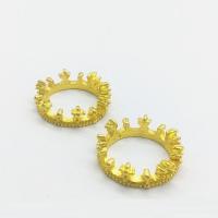 Zinc Alloy Crown Pendants, gold color plated Approx 15mm 