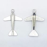 Vehicle Shaped Zinc Alloy Pendants, Airplane, antique silver color plated Approx 2mm 