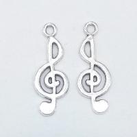 Zinc Alloy Hollow Pendants, Music Note, antique silver color plated Approx 2mm 