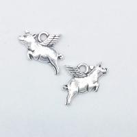 Zinc Alloy Animal Pendants, Pig, antique silver color plated Approx 2mm 