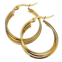 Stainless Steel Lever Back Earring, fashion jewelry & for woman, gold 