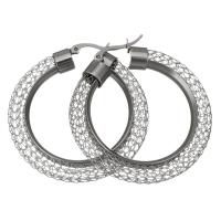 Stainless Steel Lever Back Earring, mesh & for woman, original color 