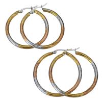 Stainless Steel Lever Back Earring, plated & for woman 