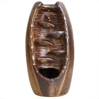 Quemador de incienso de reflujo de porcelana, Sostenible, marrón, 345x165x125mm, Vendido por UD