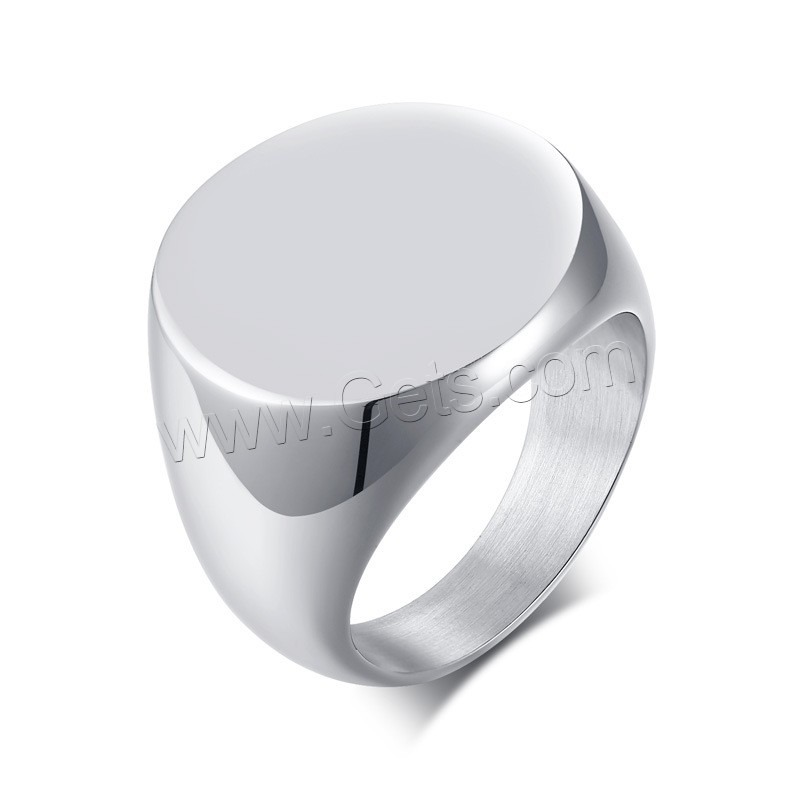 Нержавеющая сталь Человек палец кольцо, нержавеющая сталь, Другое покрытие, ювелирные изделия моды & разный размер для выбора & Мужский, серебряный, 20x1.6mm, продается PC