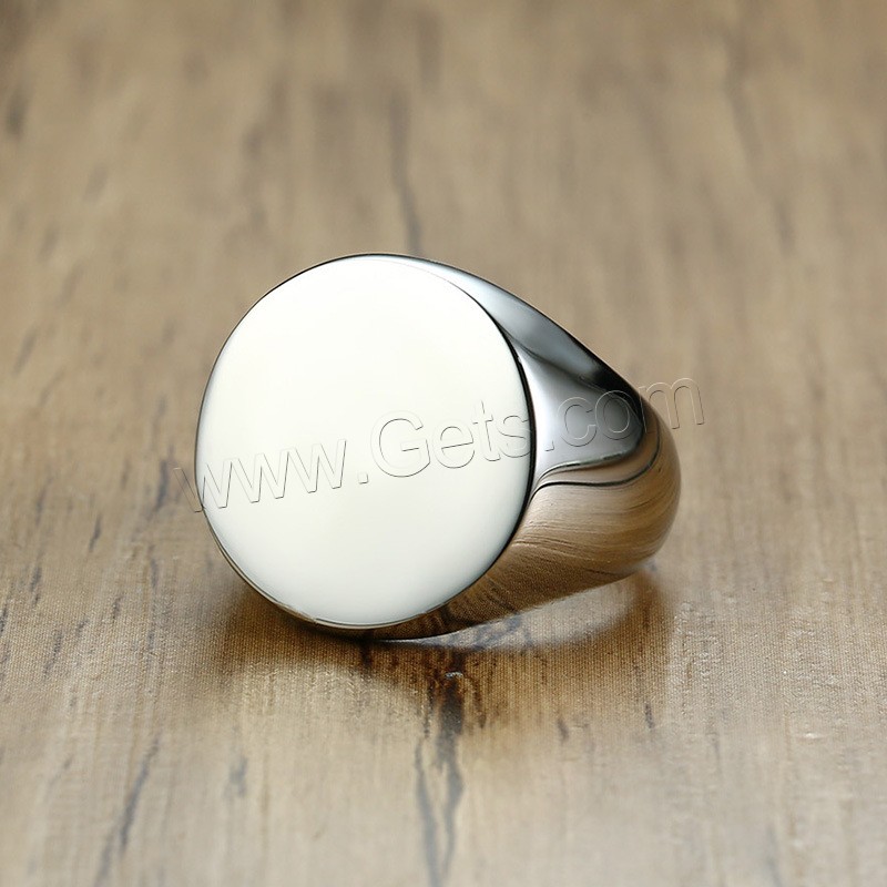 Нержавеющая сталь Человек палец кольцо, нержавеющая сталь, Другое покрытие, ювелирные изделия моды & разный размер для выбора & Мужский, серебряный, 20x1.6mm, продается PC