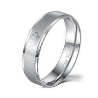 Stainless Steel Couple Ring, plated, fashion jewelry & Unisex  silver color, 6mm,8mm 