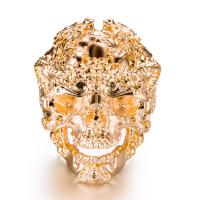 Zinc Alloy Finger Ring, Skull, plated, fashion jewelry & for man 30mm 