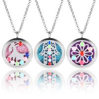 Zinc Alloy Perfume Locket Necklace, plated & for woman & enamel Inch 
