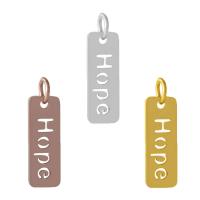 Stainless Steel Pendants, Rectangle, fashion jewelry 