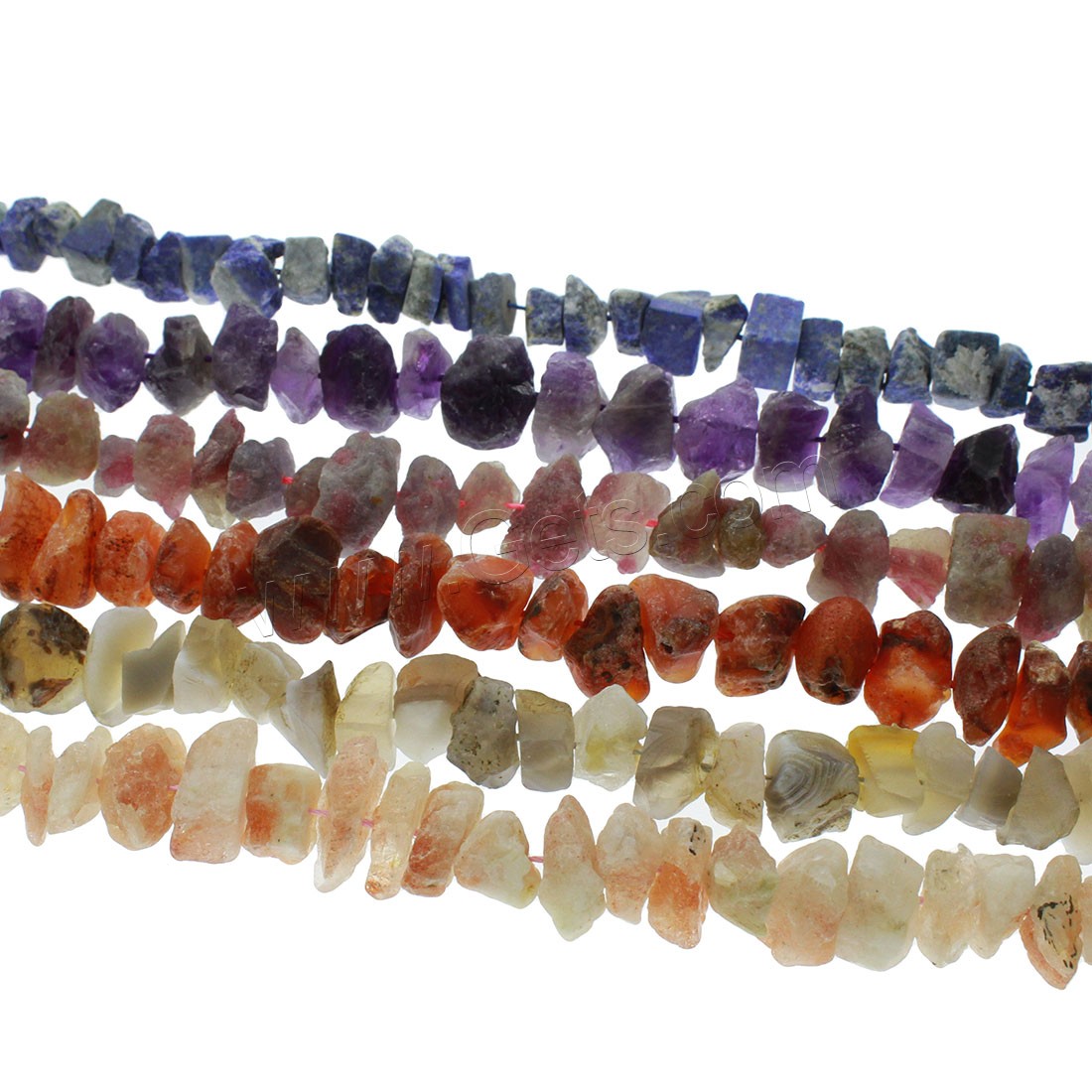 Mixed Gemstone Beads, Nuggets, different materials for choice, 12x13x4mm-25x24x20mm, Hole:Approx 1mm, Length:Approx 15.7 Inch, Sold By Strand
