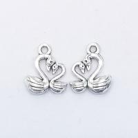 Zinc Alloy Animal Pendants, Swan, antique silver color plated Approx 1mm 