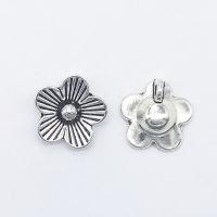 Zinc Alloy Flower Pendants, antique silver color plated Approx 1mm 