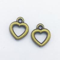 Zinc Alloy Heart Pendants, antique bronze color plated, hollow Approx 1mm 