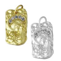 Cubic Zirconia Micro Pave Brass Pendant, plated, micro pave cubic zirconia Approx 3.5mm 