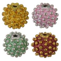 Perlas de esmalte latón, metal, más colores para la opción, 9x8mm, agujero:aproximado 1mm, Vendido por UD