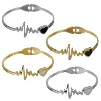 Stainless Steel Bangle, Electrocardiographic, for woman & hollow 19mm,3mm, Inner Approx 