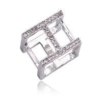 Zinc Alloy Dual-use Brooch Scarf Buckle, platinum color plated, for woman & with rhinestone 