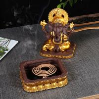 Porcelain Incense Burner, Elephant, durable, golden 